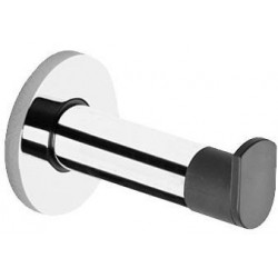 Crochet porte-serviettes PLAN avec tampon de porte, aluminium noir, anodisé argent KEUCO