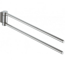 Porte-serviettes PLAN 2 parties, orientable saillie 438 mm, inox KEUCO
