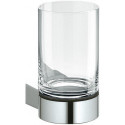 Porte-verre PLAN complet avec verre en cristal véritable, acier inoxydable KEUCO