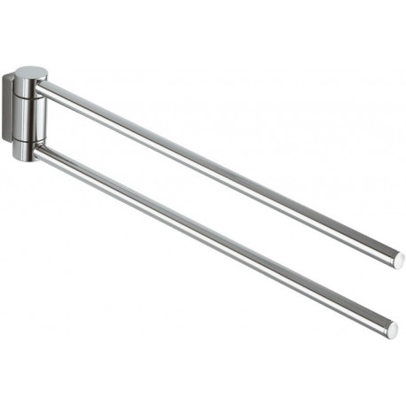 Porte-serviettes PLAN 2 parties, orientable projection 438 mm aluminium anodisé argent KEUCO