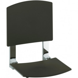 Siège rabattable siège PLAN CARE 360 mm aluminium anodisé argent / noir-gris KEUCO