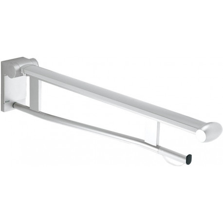 Barre d'appui abattante pour WC PLAN CARE 700 mm, chromé / noir-gris KEUCO