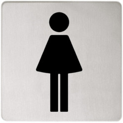 Plaque de porte PLAN symbole dames chromé KEUCO