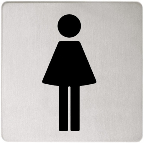 Plaque de porte PLAN symbole dames chromé KEUCO