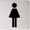 Plaque de porte PLAN symbole dames chromé KEUCO