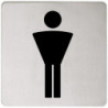 Plaque de porte PLAN symbole homme chromé KEUCO