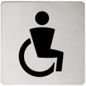 Plaque de porte PLAN symbole handicapé chromé KEUCO