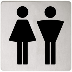 Plaque de porte PLAN symbole femme / homme chromé KEUCO