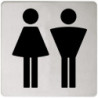 Plaque de porte PLAN symbole femme / homme chromé KEUCO