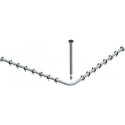 Ensemble barre de rideau de douche PLAN pour douche carrée 900 x 900 mm chromé KEUCO
