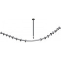 Kit barre de rideau de douche PLAN pour douche quart de rond 900 x 900 mm chromé KEUCO