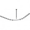 Kit barre de rideau de douche PLAN pour douche quart de rond 900 x 900 mm chromé KEUCO