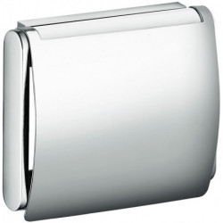 Porte papier toilette PLAN avec couvercle aluminium anodisé argent KEUCO