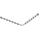 Kit barre de rideau de douche PLAN pour douche carrée, coudée 1200 x 1200 mm aluminium anodisé argent / chromé KEUCO