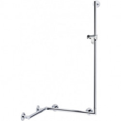 Main courante de douche PLAN avec barre de douche 797/880/1265 mm chromée KEUCO