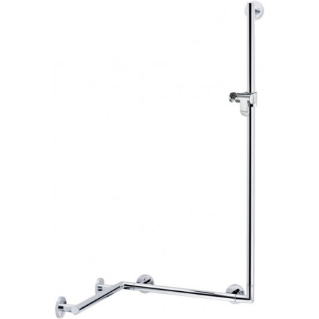 Main courante de douche PLAN avec barre de douche 797/880/1265 mm aluminium anodisé argent KEUCO