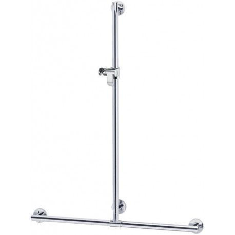 Main courante de douche PLAN avec barre de douche 682/1263 mm, aluminium anodisé argent / v KEUCO
