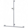 Main courante de douche PLAN avec barre de douche 682/1263 mm, aluminium anodisé argent / v KEUCO