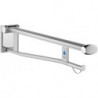 Barre support articulée pour WC PLAN CARE saillie 700 mm, version droite chromé / gris clair KEUCO