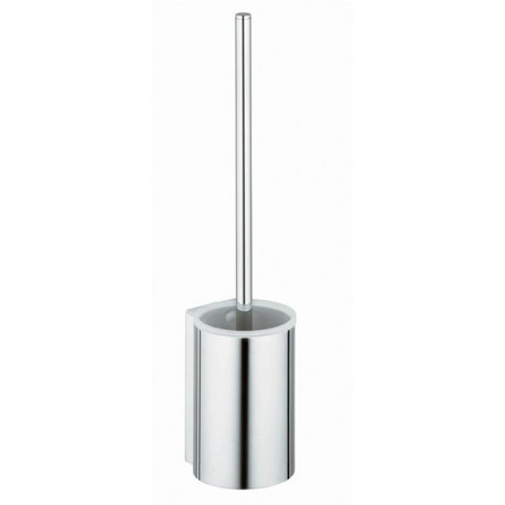 Brosse WC PLAN avec manche, tête de brosse en aluminium noir, anodisé argent KEUCO