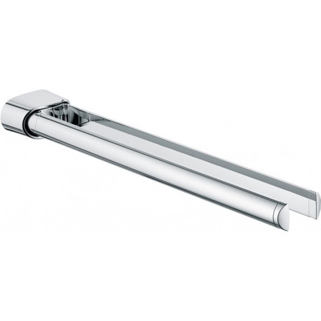 Porte-serviettes ELEGANCE en 2 parties, saillie orientable : 450 mm chromé KEUCO