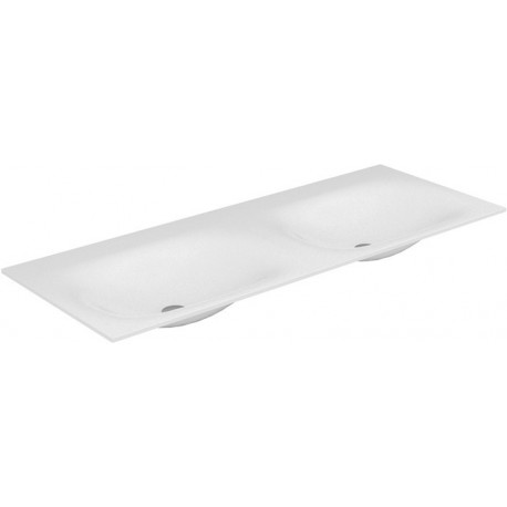 Vasque double Varicor EDITION 11 PLANNING avec perçage 2 x 1 trou 1750 mm blanc arctique satiné KEUCO