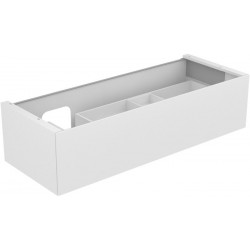 Meuble sous-vasque EDITION 11 PLANNING 1400 x 350 x 535 mm, découpe siphon gauche anthracite KEUCO