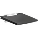 Siège rabattable siège PLAN CARE 450 mm aluminium anodisé argent / blanc KEUCO