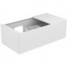 Meuble sous-vasque EDITION 11 1050 x 350 x 535 mm avec éclairage intérieur LED blanc / verre satiné blanc KEUCO
