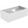 Meuble sous-vasque EDITION 11 PLANNING 1050 x 350 x 535 mm, découpe siphon droite cachemire / verre cachemire KEUCO