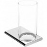 Porte-verre EDITION 400 complet avec verre en cristal véritable, chromé KEUCO