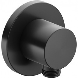 Tuyau de raccordement IXMO DN 15 rosace rond noir chrome brossé KEUCO