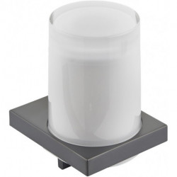 Distributeur de lotion EDITION 11 pour savon liquide, verre cristal véritable / chrome noir poli KEUCO