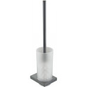 Set brosse WC EDITION 11 verre cristal véritable / chrome noir brossé KEUCO