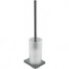 Set brosse WC EDITION 11 verre cristal véritable / chrome noir brossé KEUCO