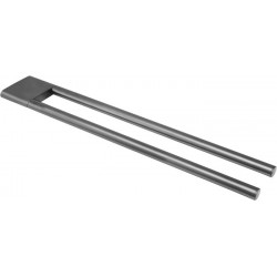 Porte-serviettes EDITION 400, 2 parties, fixe, saillie 450 mm, chrome noir brossé KEUCO