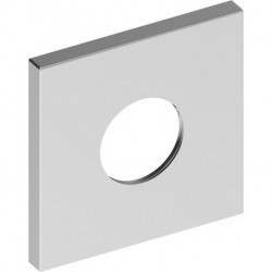 Rosace murale IXMO 105 x 105 mm, carrée, en laiton chromé noir brossé KEUCO