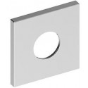 Rosace murale IXMO 105 x 105 mm, carrée, en laiton chromé noir brossé KEUCO