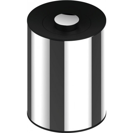 Poubelle PLAN finition chrome noir-gris KEUCO