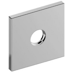 Rosace murale IXMO 105 x 105 mm, carrée, en laiton chromé noir brossé KEUCO