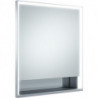 Meuble miroir ROYAL LUMOS 650 x 735 x 165 mm butée à droite, anodisé argenté KEUCO