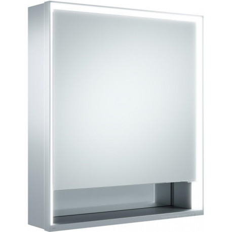 Armoire miroir ROYAL LUMOS 650 x 735 x 165 mm charnière à gauche, anodisé argenté KEUCO
