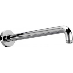 Bras de douche ELEGANCE pour raccordement mural 1/2", saillie 462 mm, fini aluminium KEUCO