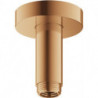Bras de douche ELEGANCE pour raccordement plafond 1/2", saillie 100 mm, bronze brossé KEUCO