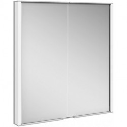 Meuble miroir ROYAL MATCH encastrable mural 650 x 700 x 149 mm teinté argent-anodisé KEUCO