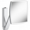 Miroir grossissant iLook_move 200 x 200 mm, bronze brossé lumineux KEUCO