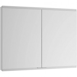 Mobile a specchio Royal Modular 2.0 1200x900x120mm anodizzato argento non illuminato, incasso, 1 presa, USB KEUCO
