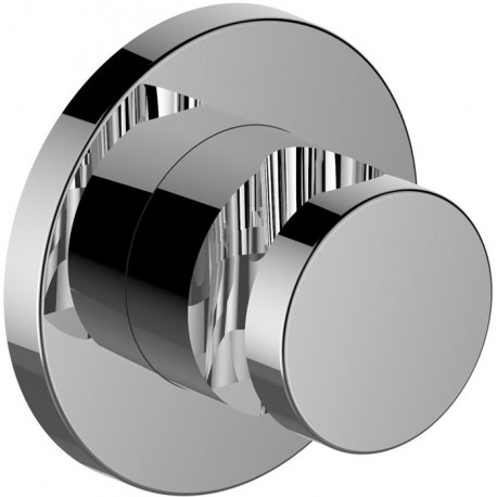 Support de douche mural IXMO rosace rond noir chrome brossé KEUCO