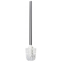 Brosse WC modèle NEW WAVES tête de brosse blanche avec manche chrome