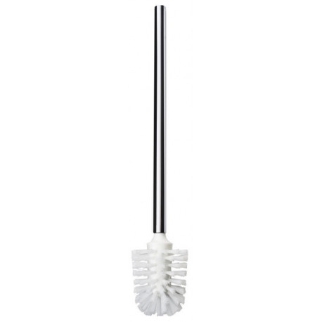 Brosse WC modèle NEW WAVES tête de brosse blanche avec manche chrome